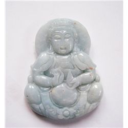 Natural green jadeite jade Guanyin Buddha JBA-2B