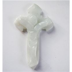 Natural green jadeite jade Cross JBA-2B
