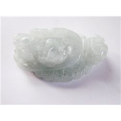 White jadeite jade Guanyin Buddha Hand &Frok JBA-2B