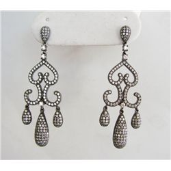 Creation Diamomd Earring 2.00Ct 18k B/g Overlay