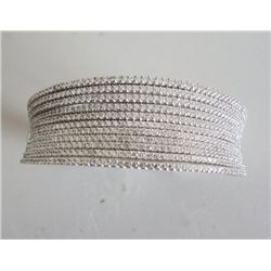 Creation Diamond Bangle 10.56Ct 18k W/g Overlay