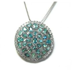 Natural Blue Zicorn Pendant 14.40 Ct 18k Antique Gold O