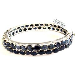 Sapphire Bangle 48.0918k W/g Overlay 925 Silver