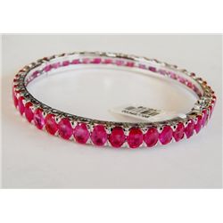 Ruby Bangle 45.12 18k W/g Overlay 925 Silver