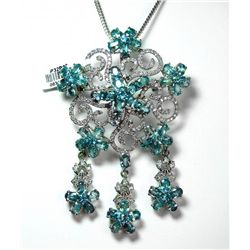 Natural Blue Zicorn Pendant 44.80Ct