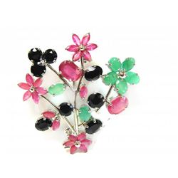 Gems Type: Natural Ruby, Emerald, Blue Sapphire