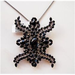 Natural Sapphire Pendant 21.11Ct 18k W/g Overlay