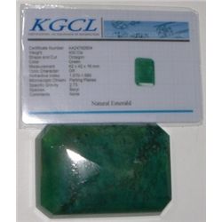 430 CARAT *HUGE* EMERALD OVAL CUT/FACETED & POLISHED *GEMSTONE COMES WITH KGCL CERTIFICATE AND IS OU