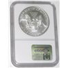 Image 2 : 2002 CERTIFIED 1oz SILVER EAGLE *CERTIFIED BY NGC MS-69*!! SILVER EAGLE CAME OUT OF SAFE!!
