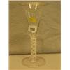 Image 1 : Hand blown glass goblet with white spiral twist approx. 9" high £50 - 80...