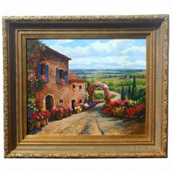 "ROAD IN TUSCANY" - ORIGINAL OIL ON CANVAS