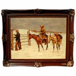 "RETURN TO THE RANCH" - ORIGINAL OIL ON CANVAS