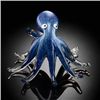 Image 1 : BLUE ART GLASS OCTUPUS