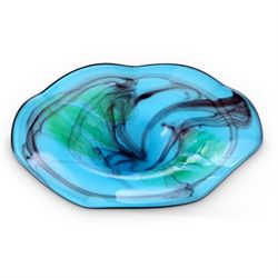 ART GLASS BOWL - UNIQUELY HAND CRAFTED