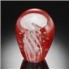 Image 1 : ART GLASS RED JELLYFISH GLOW IN THE DARK