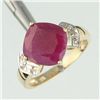 Image 1 : 3.0 CTW. RUBY & DIAMOND RING - 10KY GOLD