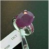 Image 1 : 12 ctw. Genuine Ruby Sterling Silver Ring