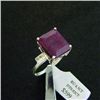 Image 1 : Large 6.5 ct. Genuine Ruby and Diamond Ring in Sterling Silver