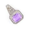 Image 1 : 4.0 CTW. AMETHYST & DIAMOND PENDANT IN 10KW GOLD
