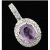 Image 1 : 3 CTW AMETHYST & DIAMOND PENDANT 10KW