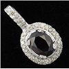 Image 1 : 3 CTW GARNET & DIAMOND PENDANT 10KW