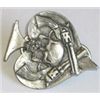 Image 1 : Skull w/ crossed Revolvers on Spade   Pin…