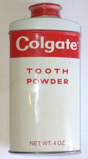 Vintage Colgate Tooth Powder / 4 OZ / still Half Full