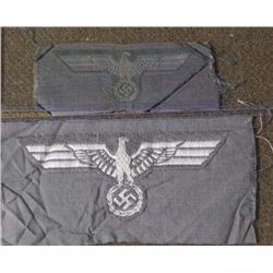 NAZI ARMY/WEHRMACHT UNIFORM BREAST &OVERSEAS CAP EAGLE