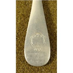 GERMAN MILITARY TEASPOON 1935 IMPERIAL GERMAN EAGLE