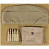 Image 1 : WWII GAS MASK KIT POUCH W/M1 BULLETS & U.S. ARMY CAP