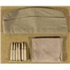 Image 2 : WWII GAS MASK KIT POUCH W/M1 BULLETS & U.S. ARMY CAP