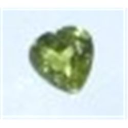 .65 CARAT PERIDOT BEAUTIFUL CUT & FACETED HEART SHAPE MINED IN ARIZONA GEMSTONE CAME OUT OF SAFE BOX