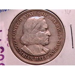 1893 Columbian Half XF40