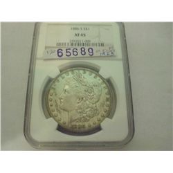 1886-S MORGAN DOLLAR  NGC XF-45 LOW MINTAGE