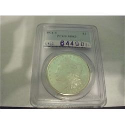 1921-S PCGS MS-63 MORGAN DOLLAR