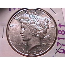 1923-S Peace Dollar AU50