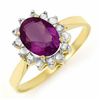 Image 1 : Genuine 1.26 ctw Amethyst & Diamond Ring 10K White Gold