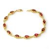 Image 1 : Genuine 4.5 ctw Pink Tourmaline Bracelet 10K Yellow Gold