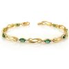 Image 1 : Genuine 2.02 ctw Emerald & Diamond Bracelet Yellow Gold