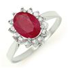 Image 1 : Genuine 1.78 ctw Ruby & Diamond Ring 10k Gold