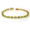 Image 1 : Genuine 6.0 ctw Peridot Bracelet 10K Yellow Gold