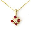 Image 1 : Genuine 0.45 ctw Ruby Pendant 10K Yellow Gold