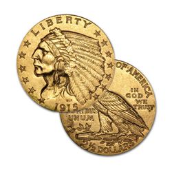 $2.5 Indian Gold - Quarter Eagles - 1908 to 1929 - Random date