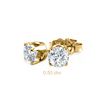 Image 1 : Natural 0.50 ctw Diamond Stud Earrings 14K Yellow Gold