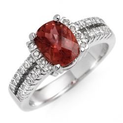 Genuine 1.75ctw Pink Tourmaline & Diamond Ring 10K Gold