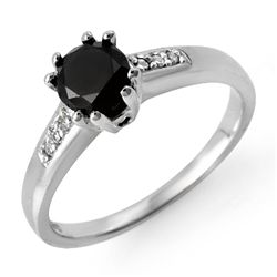 Natural 1.10 ctw White & Black Diamond Ring 14K Gold