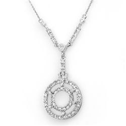 Natural 0.75 ctw Diamond Necklace 14K White Gold