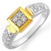 Image 1 : Natural 0.38 ctw Diamond Ring 10K Multi tone Gold