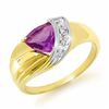 Image 1 : Genuine 1.02ctw Amethyst & Diamond Ring Yellow Gold