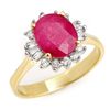 Image 1 : Genuine 2.02 ctw Ruby & Diamond Ring 14K Yellow Gold